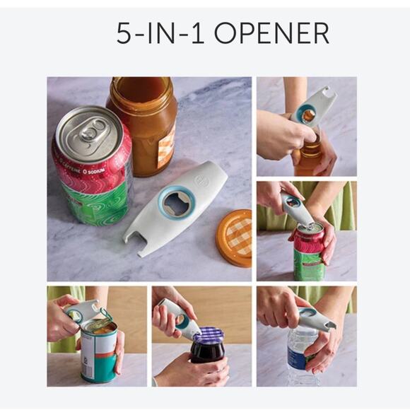 Pampered Chef Bundle Funnel/Strainer Set 5n1 Opener Kitchen Tools - Picture 9 of 9